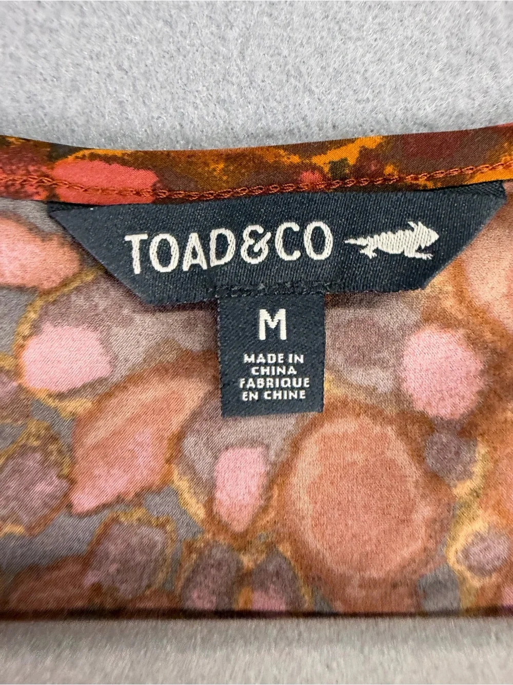 Toad&Co Orange Floral Crusher Maxi Dress Medium Quick Dry Wrinkle Resistant - Picture 3 of 4